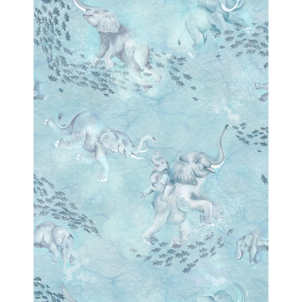 Papel Pintado Elephant Breaststroke - AngelInspirationShop