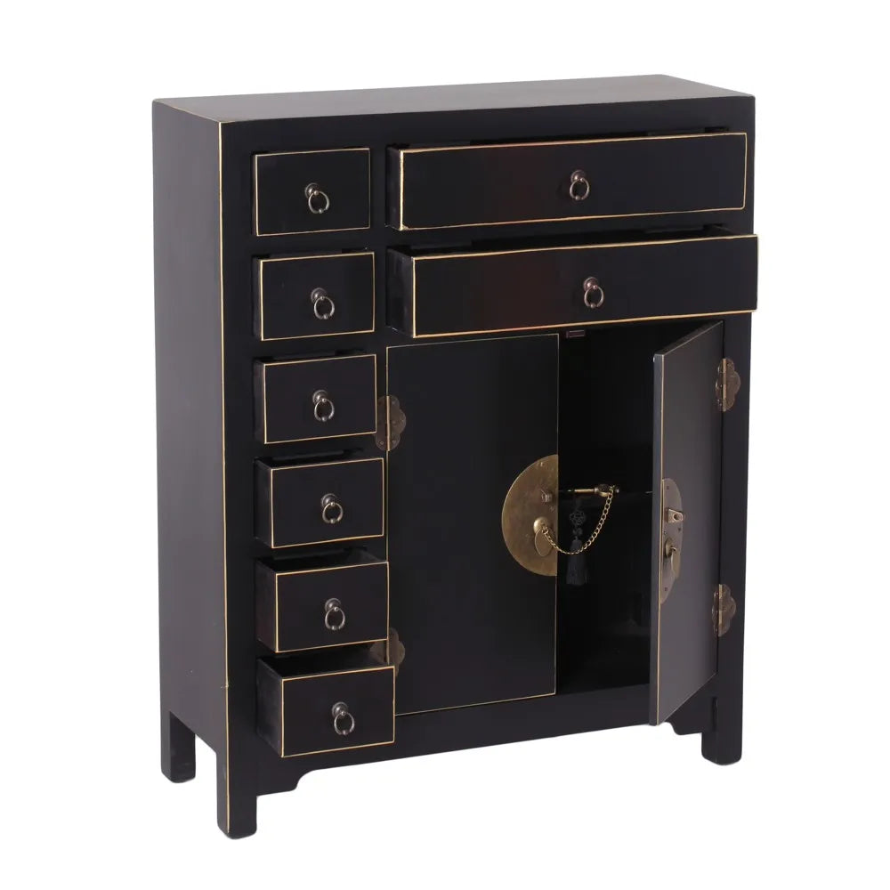 Mueble auxiliar negro 73 X 26 X 90 cm