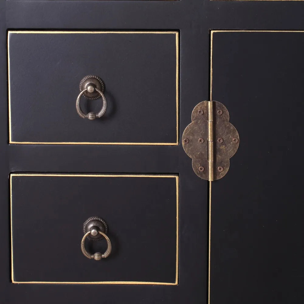 Mueble auxiliar negro 73 X 26 X 90 cm