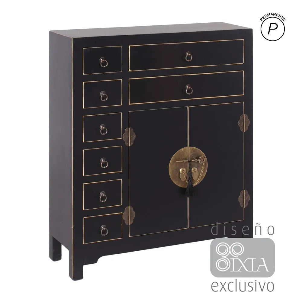 Mueble auxiliar negro 73 X 26 X 90 cm
