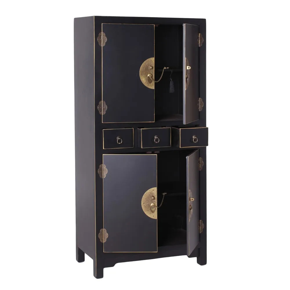 Mueble auxiliar negro 63 X 33 X 131 cm
