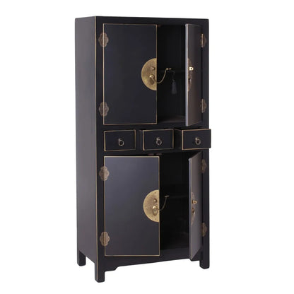 Mueble auxiliar negro 63 X 33 X 131 cm