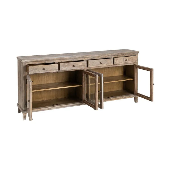 Aparador madera de pino salón 200 X 42 X 88 cm