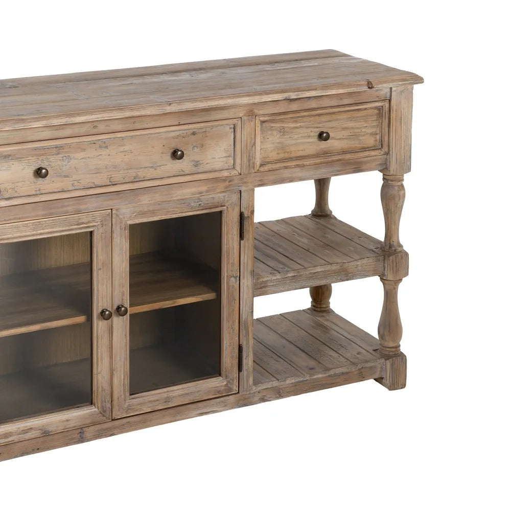 Aparador madera de pino salón 180 X 45 X 88 cm