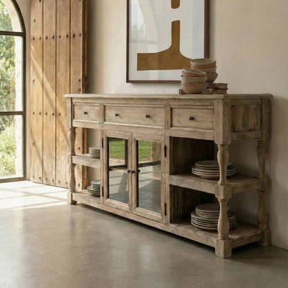 Aparador madera de pino salón 180 X 45 X 88 cm