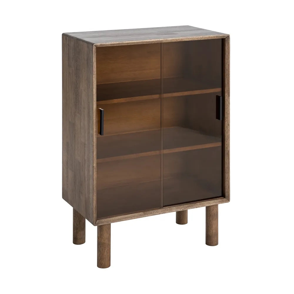 VITRINA MARRÓN MADERA-CRISTAL 70 X 40 X 100 CM