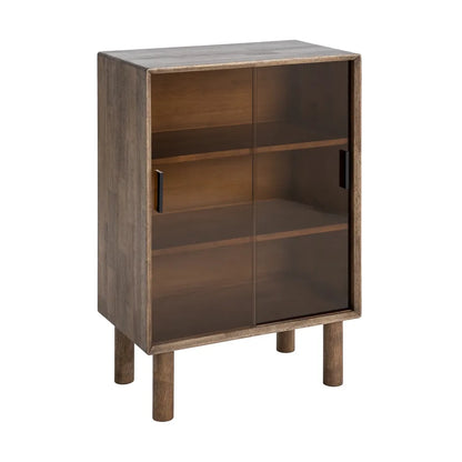 VITRINA MARRÓN MADERA-CRISTAL 70 X 40 X 100 CM
