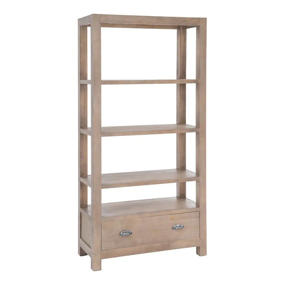 Estantería natural madera de pino 90 X 40 X 180 cm