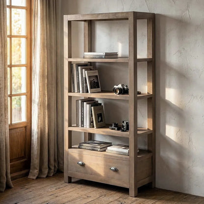 Estantería natural madera de pino 90 X 40 X 180 cm