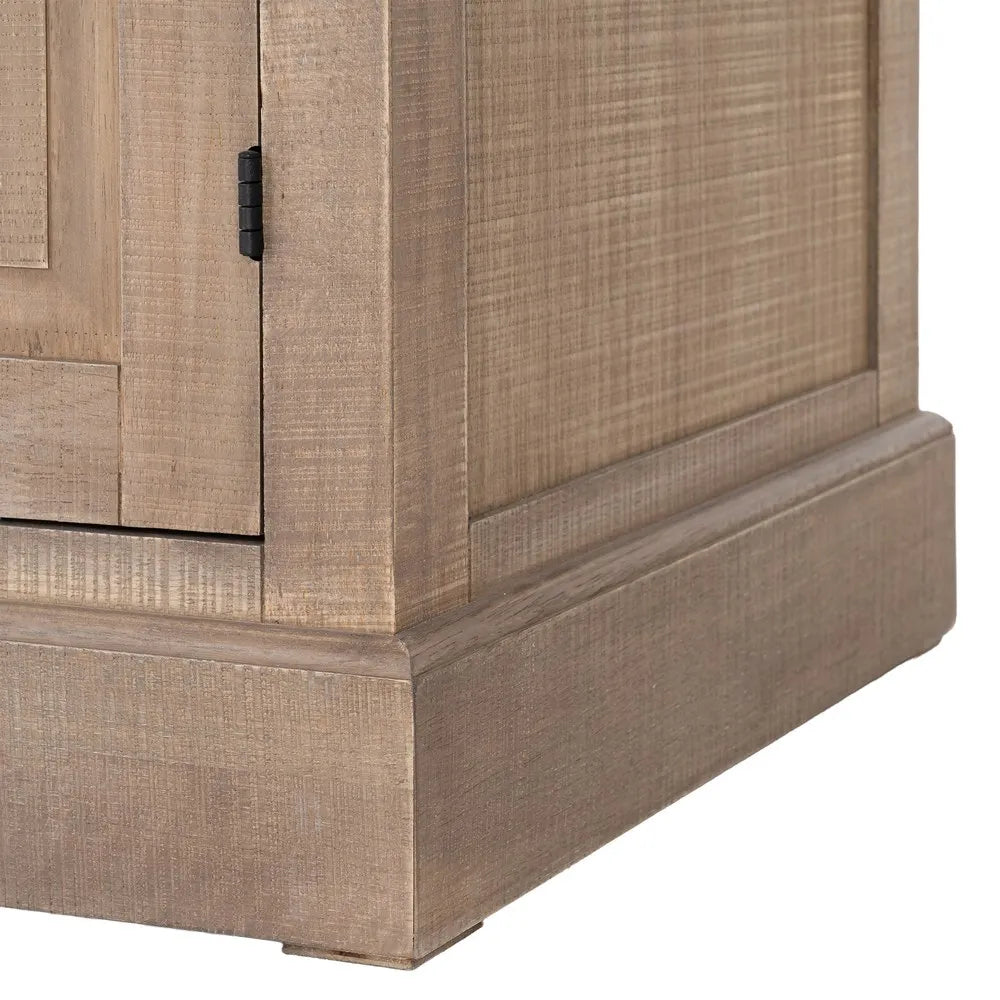 Vitrina natural-negro de madera de pino 87 X 40 X 198 cm