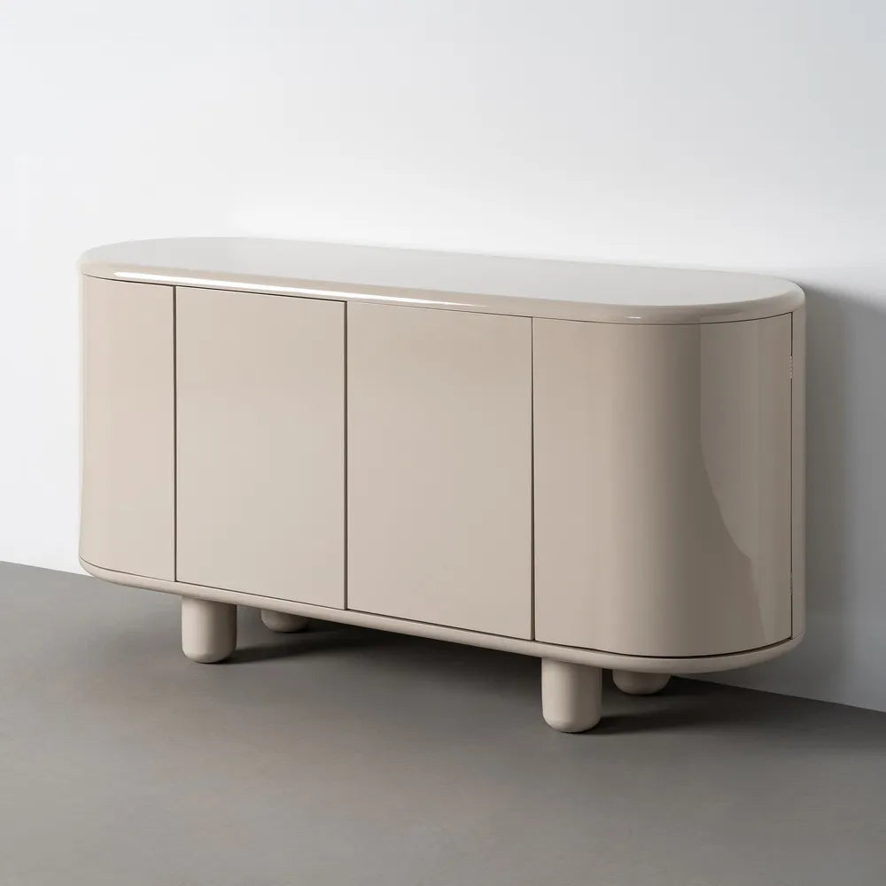 Aparador lacado beige DM 160 X 50 X 80 cm