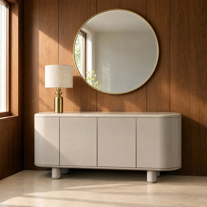 Aparador lacado beige DM 160 X 50 X 80 cm