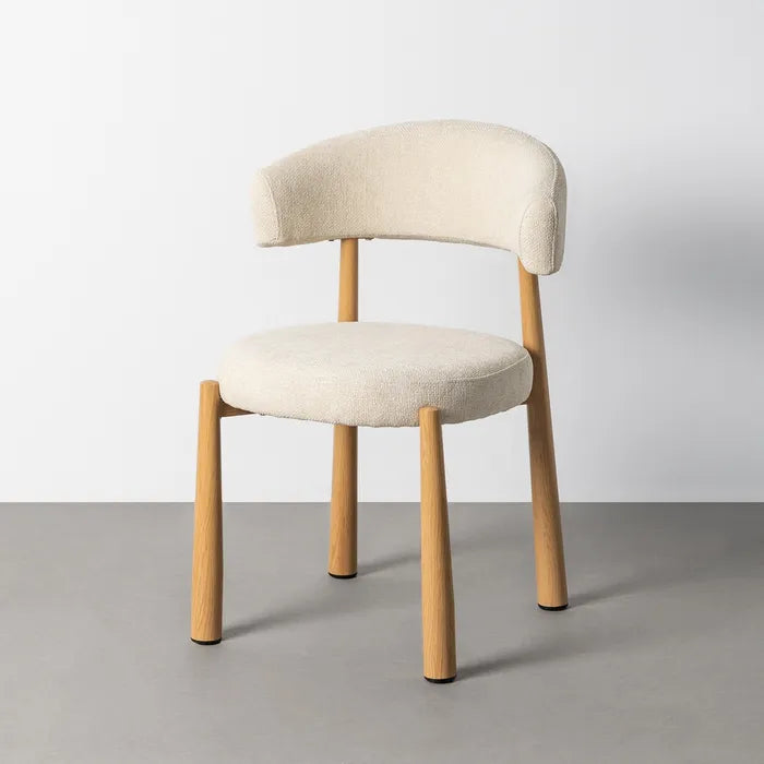 Silla blanco tejido-metal contract 56 X 54 X 81 cm