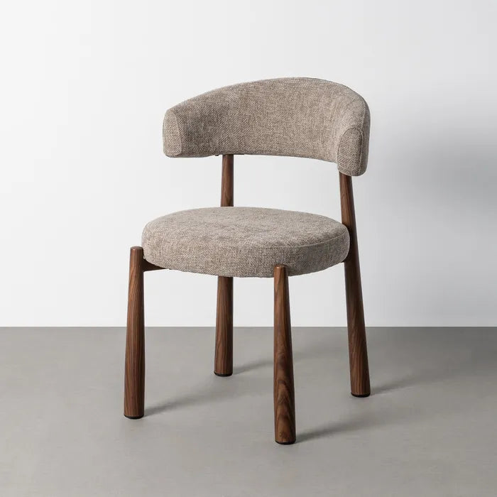Silla taupe tejido-metal contract 56 X 54 X 81 cm