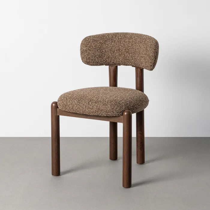 Silla tapizada marrón metal contract 51 X 56 X 79 cm