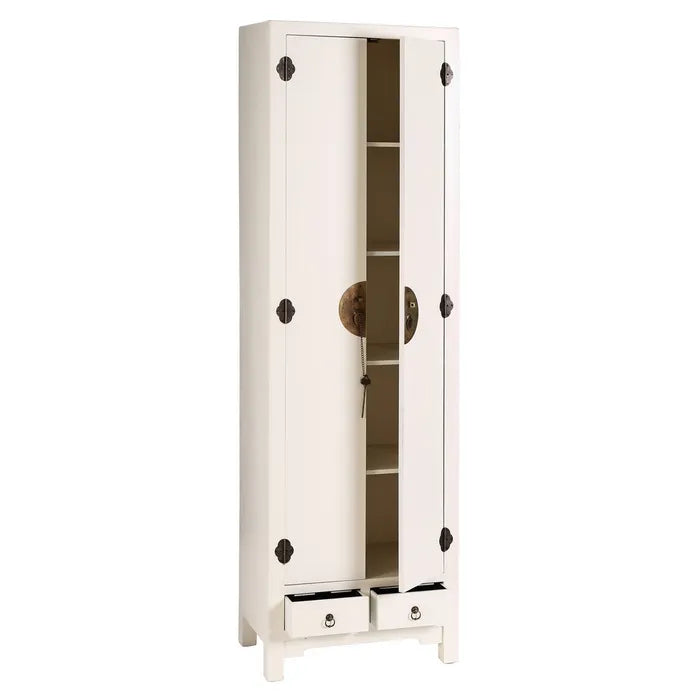 Amario 2 puertas y 2 cajones blanco 55 X 33 X 185 cm