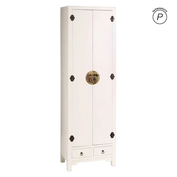 Amario 2 puertas y 2 cajones blanco 55 X 33 X 185 cm