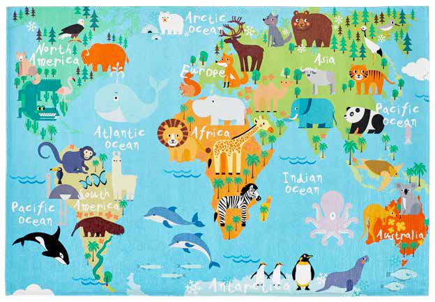 Alfombra My Torino Kids 233 World Map - AngelInspirationShop