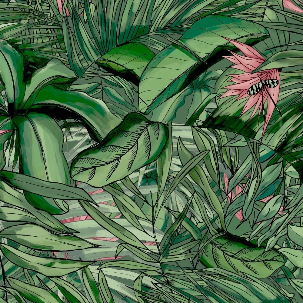 Papel Pintado Tropical Forest Dark